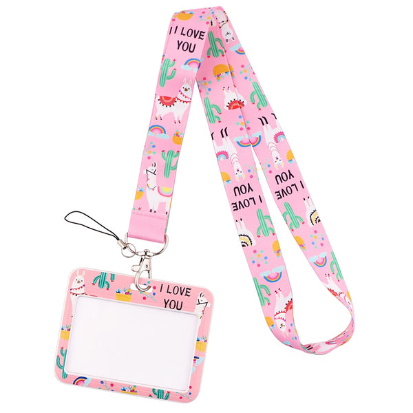 Wholesale Horizontal style Yoga Sakura Daisy Lanyard for Key Neck Strap Card ID Badge Holder Key Chain Key Holder Accessories