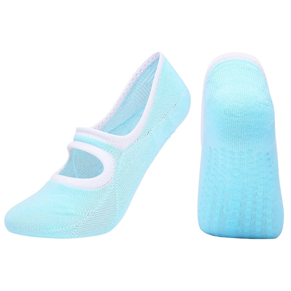 7 Color Big Size Women Yoga Socks Silicone Non Slip Pilates Socks Breathable Fitness Ballet Dance Cotton Sports Socks Slippers