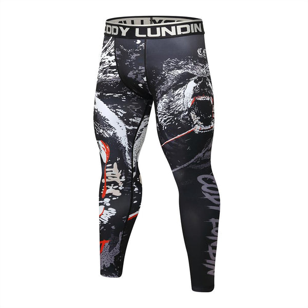 Mens Gym Compression Leggings Sport Training Pants Men Running Tights Trousers Men Sportswear Dry Fit Jogging Pants Yoga Bottoms