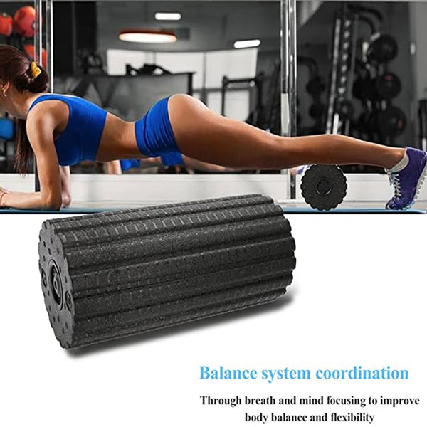 Electric Vibration Massage Foam Roller Yoga Column Rechargeable Backrest Leg Adjustment Massager Gym Workout Electric Yoga Block