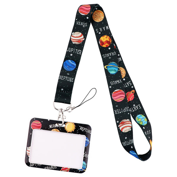 Wholesale Horizontal style Yoga Sakura Daisy Lanyard for Key Neck Strap Card ID Badge Holder Key Chain Key Holder Accessories