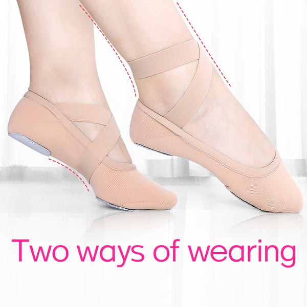 Women Stretch Ballet Shoes Ballet Slippers Professional Elastic Ballet Shoes Adult Women Yoga Gym Gymnastics Danceing Shoes