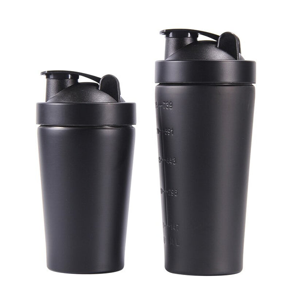 Gym Yoga Sports Fitness Whey Protein Powder Shaker Water Bottle 304 Stainless Steel Albumen Powder Milkshakes Coffee Shaking Cup