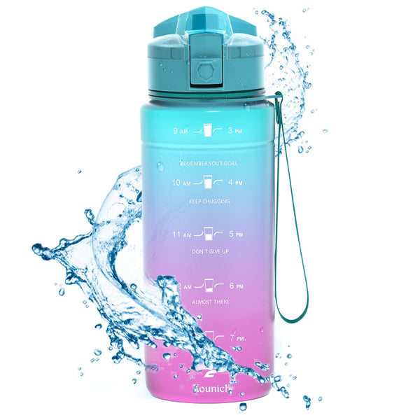 YOGA Gradient Sport Bottles Of Water Gym Anti-fall Leak-proof Travel Outdoor Drinkware Shaker BPA-free Tritan Flask INS HOT