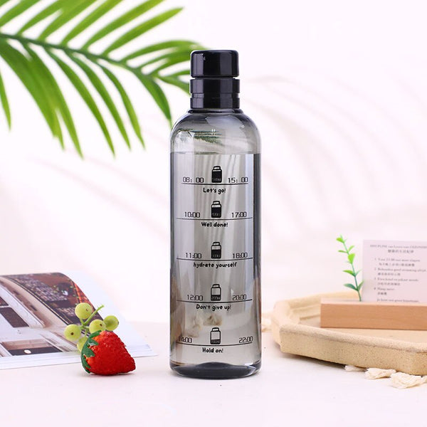 500/700ml Plastic Water Bottle with Time Marker Large Leakproof Sport Fitness Yoga Drinking Bottles Motivational Water Cup