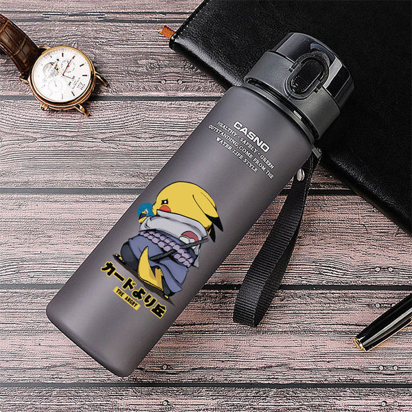 Cartoon Pokemon Pikachu Sports Water Bottle Outdoor Water Bottle with Straw Plastic Portable Water Cup Women Men 400ml or 560ml