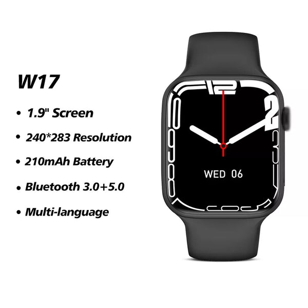 2022 NewIWO W17 Series 7 Smart Watch Bluetooth Calling Sleep Health Monitoring 1.9 inch Smartwatch PK13 W27 W37 Pro for Huawei