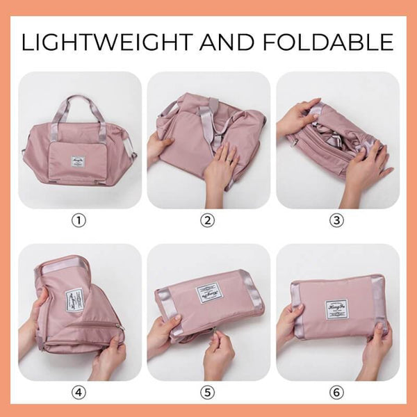 Women Foldable Large Capacity Women Gym Bags Shoulder Bag Women Training Travel Handle Handbag Yoga Sport Crossbody Tote Bag