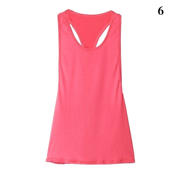 Women&#39;s Tank Tops Blouse Loose Sleeveless Shirt Gym Yoga Vest Training Running Vest  Women Gym Tank Top