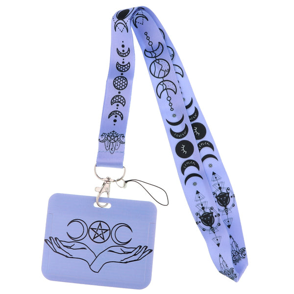 Wholesale Horizontal style Yoga Sakura Daisy Lanyard for Key Neck Strap Card ID Badge Holder Key Chain Key Holder Accessories