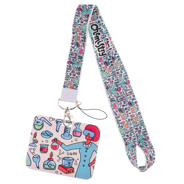 Wholesale Horizontal style Yoga Sakura Daisy Lanyard for Key Neck Strap Card ID Badge Holder Key Chain Key Holder Accessories