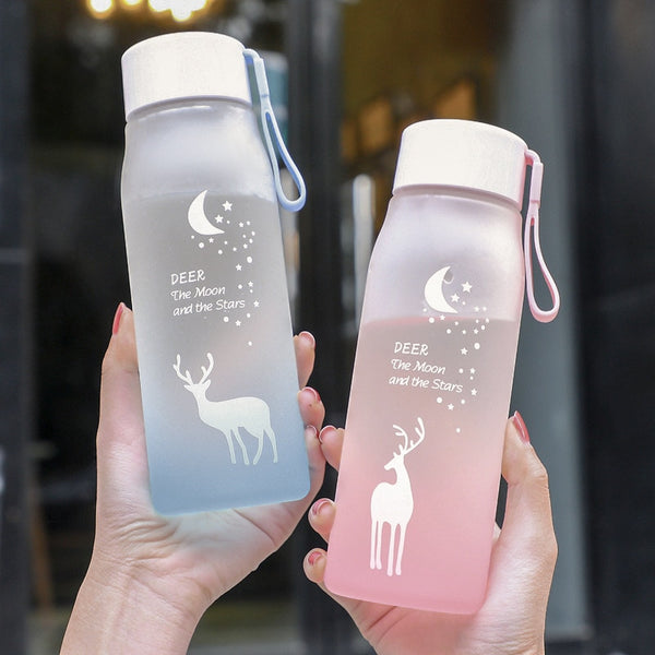 560ml Sports Water Bottle Plastic Portable Drinking Cup Girl Leakproof Drop-proof Shaker Mug Travel Water Bottle for Outdoor