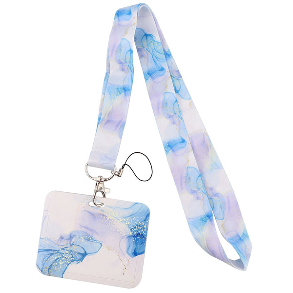 Wholesale Horizontal style Yoga Sakura Daisy Lanyard for Key Neck Strap Card ID Badge Holder Key Chain Key Holder Accessories