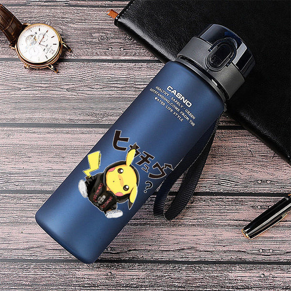 Cartoon Pokemon Pikachu Sports Water Bottle Outdoor Water Bottle with Straw Plastic Portable Water Cup Women Men 400ml or 560ml