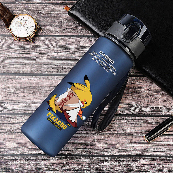 Cartoon Pokemon Pikachu Sports Water Bottle Outdoor Water Bottle with Straw Plastic Portable Water Cup Women Men 400ml or 560ml