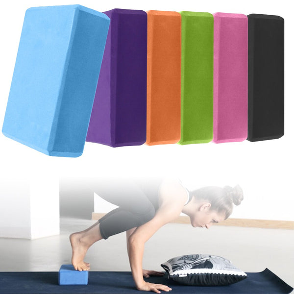 Gym Fitness Yoga Blocks 2022 EVA Yoga Pilates Foam Brick Home Trainer Stretch Exercise Yoga Cubes Bodybuilding Fitness Equipment