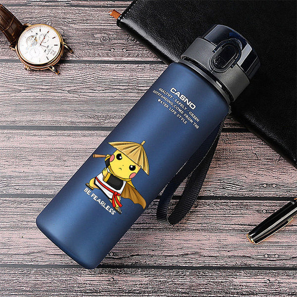 Cartoon Pokemon Pikachu Sports Water Bottle Outdoor Water Bottle with Straw Plastic Portable Water Cup Women Men 400ml or 560ml