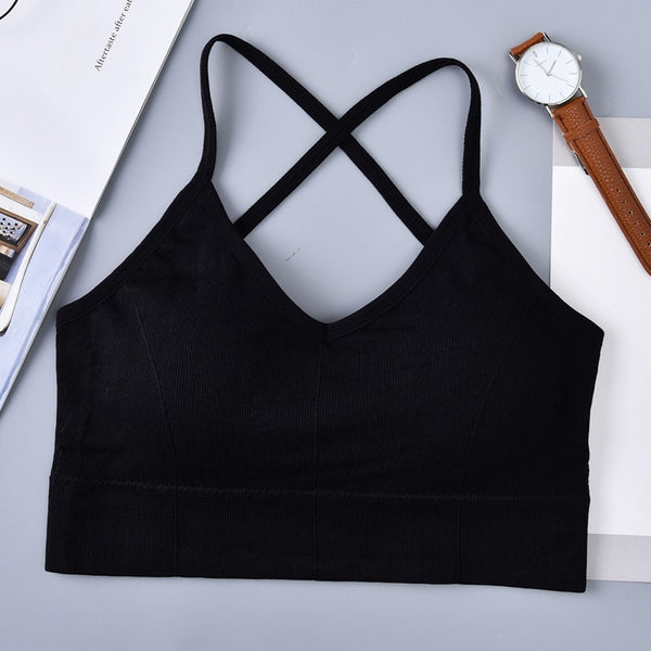 Sport Bras Women Cross Strap Beauty Back Underwear Sexy Push Up Running Yoga Fitness Sport Bra Top Breathable Quick Dry Gym Top