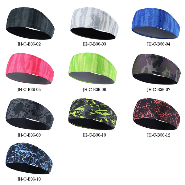 Elastic Men Headband Hairband Soft Sweatband Stretchy Headwear Bicycle Yoga Sport Moisture Wicking Hair Accessories Women Girls