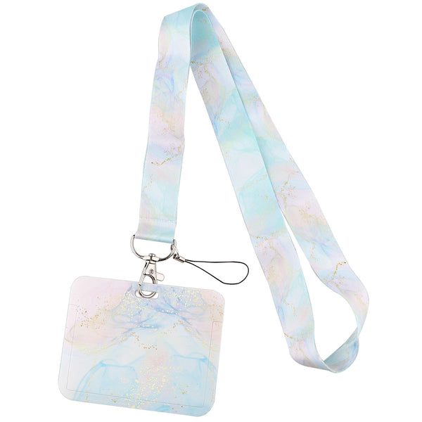 Wholesale Horizontal style Yoga Sakura Daisy Lanyard for Key Neck Strap Card ID Badge Holder Key Chain Key Holder Accessories