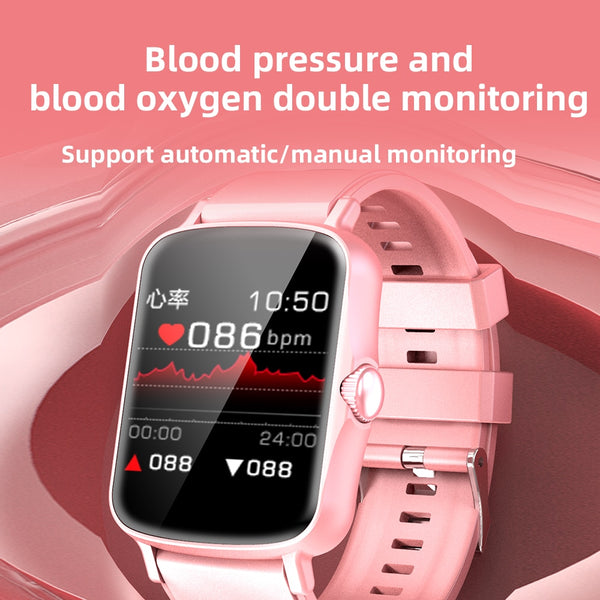 Manridy H5 Smart Watch With 24H Temperature Monitoring Bracelet Heart Rate Blood Pressure Sports Health and Beauty  Women Watch