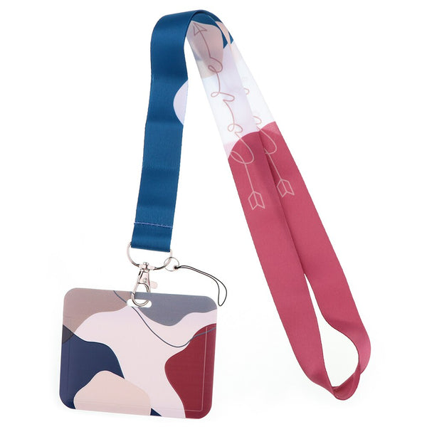 Wholesale Horizontal style Yoga Sakura Daisy Lanyard for Key Neck Strap Card ID Badge Holder Key Chain Key Holder Accessories