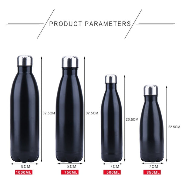 FSILE 350/500/750/1000ml Double Wall Stainles Steel Water Bottle Thermos Bottle Keep Hot and Cold Insulated Vacuum Flask Sport