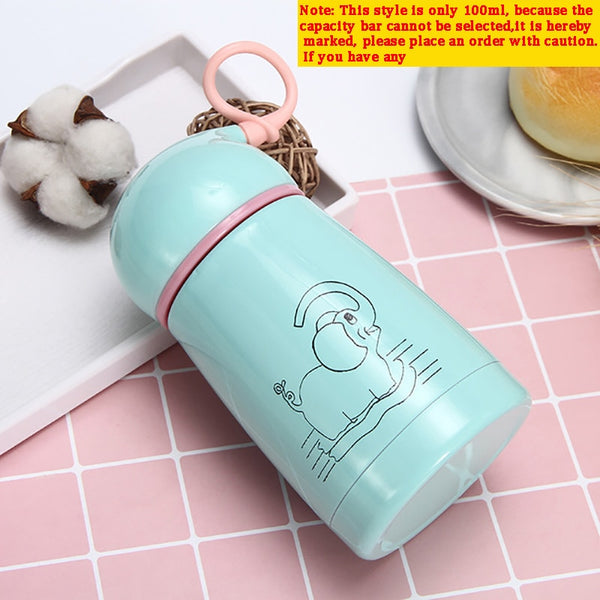 530/750/100Ml Thermos Mug With Straw Stainless Steel Thermal Insulation Straight Cup Thermal Water Bottle Tumbler Thermocup 1pcS