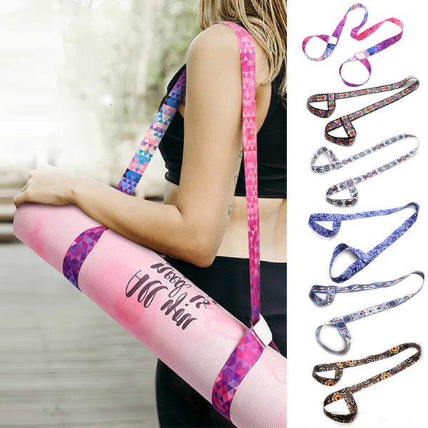 Yoga Mat Strap Belt Adjustable Sports Sling Shoulder Carry Strap Belt Exercise Stretch Fitness Equiment Elastic Yoga Belt Hot