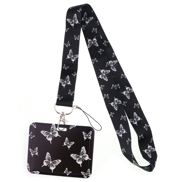 Wholesale Horizontal style Yoga Sakura Daisy Lanyard for Key Neck Strap Card ID Badge Holder Key Chain Key Holder Accessories