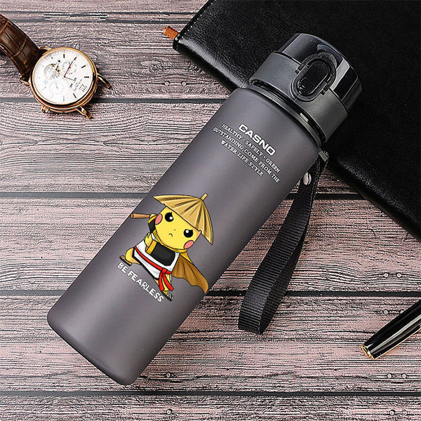 Cartoon Pokemon Pikachu Sports Water Bottle Outdoor Water Bottle with Straw Plastic Portable Water Cup Women Men 400ml or 560ml