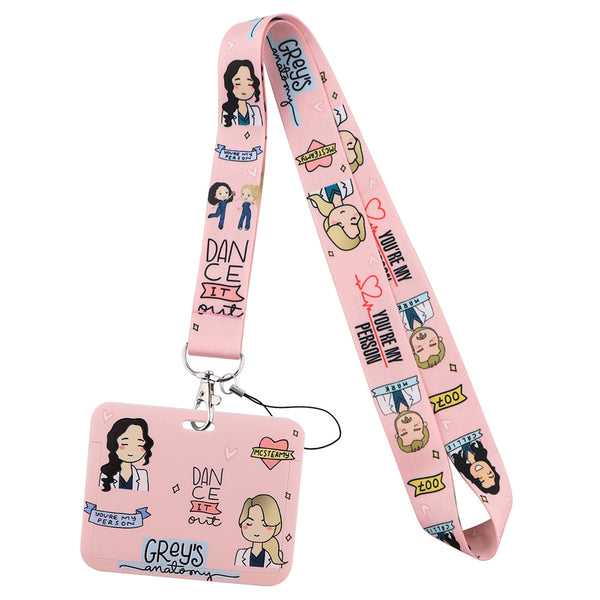 Wholesale Horizontal style Yoga Sakura Daisy Lanyard for Key Neck Strap Card ID Badge Holder Key Chain Key Holder Accessories