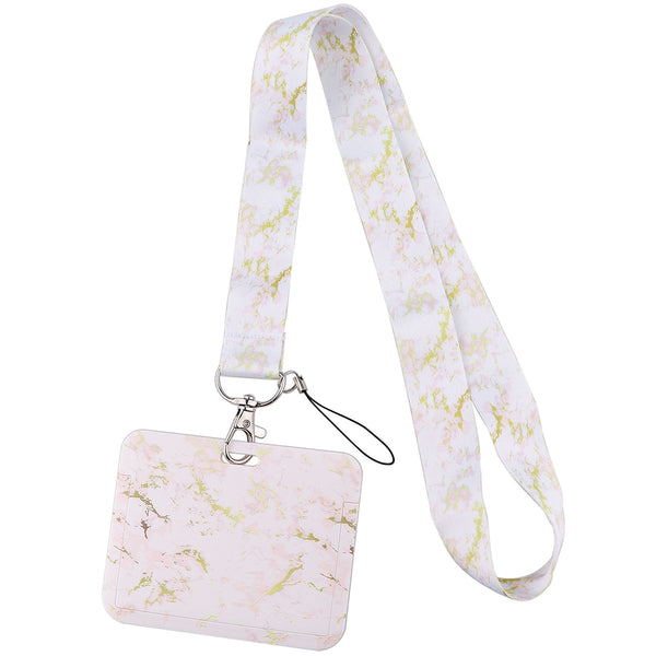 Wholesale Horizontal style Yoga Sakura Daisy Lanyard for Key Neck Strap Card ID Badge Holder Key Chain Key Holder Accessories