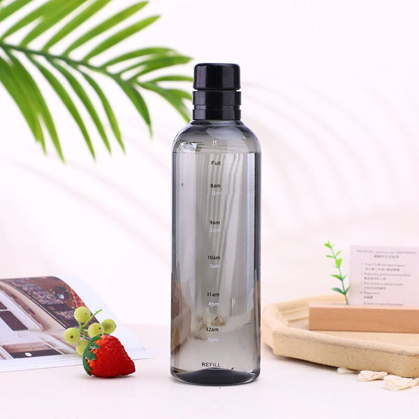 500/700ml Plastic Water Bottle with Time Marker Large Leakproof Sport Fitness Yoga Drinking Bottles Motivational Water Cup