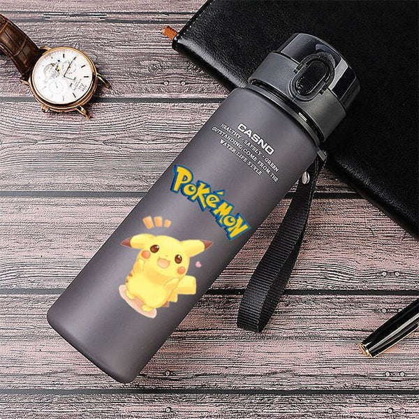 Cartoon Pokemon Pikachu Sports Water Bottle Outdoor Water Bottle with Straw Plastic Portable Water Cup Women Men 400ml or 560ml