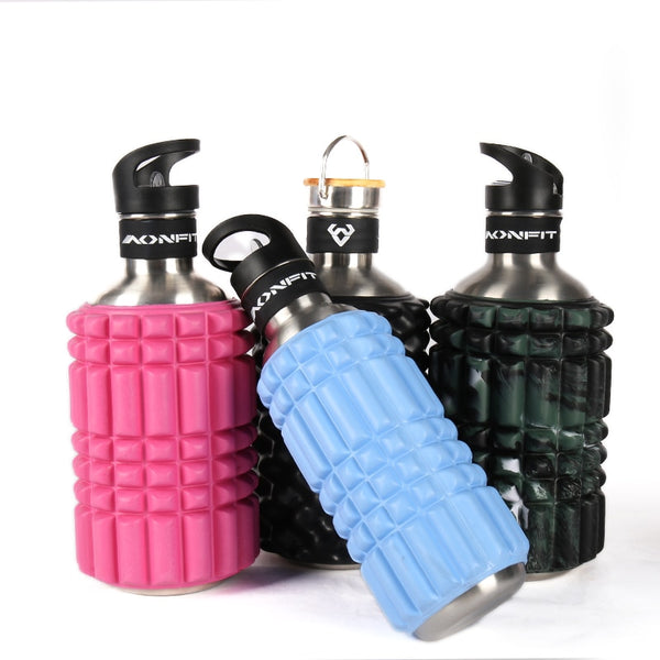 Tiktok fitness water bottle large capacity 1.2 liters multifunctional drinking sports water roller bottle suitable for yoga