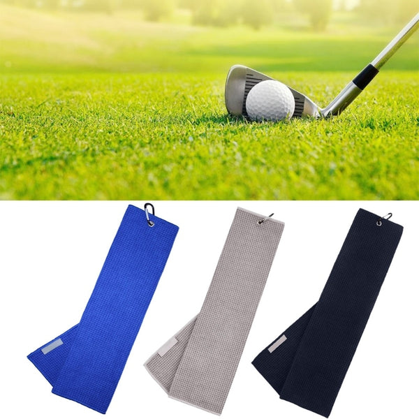 Golf Towel 12"×20" Folded Microfiber Waffle with Carabiner Clip for Golf Sports Running Yoga