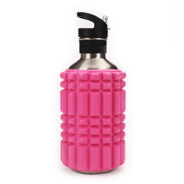 Tiktok fitness water bottle large capacity 1.2 liters multifunctional drinking sports water roller bottle suitable for yoga