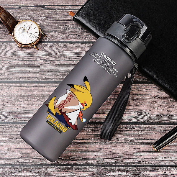 Cartoon Pokemon Pikachu Sports Water Bottle Outdoor Water Bottle with Straw Plastic Portable Water Cup Women Men 400ml or 560ml