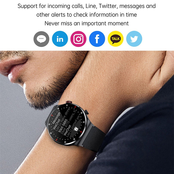 2022 New Bluetooth Call Smart Watch Men Sports Fitness Tracker Waterproof Smartwatch Large HD screen for huawei Xiaomi phone+box