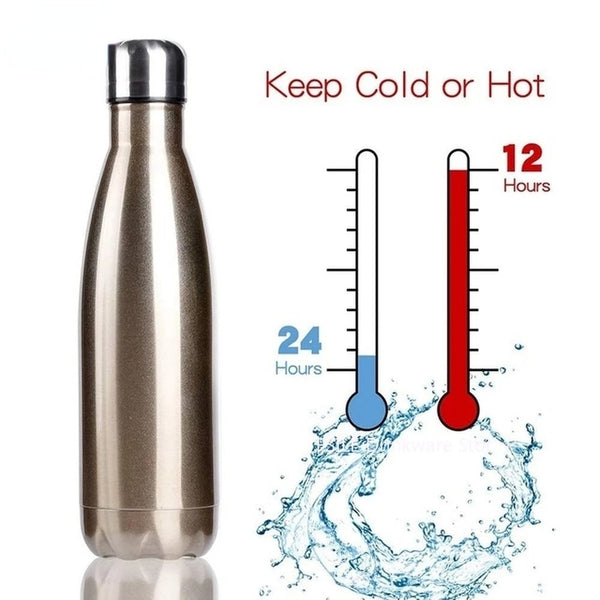 FSILE 350/500/750/1000ml Double Wall Stainles Steel Water Bottle Thermos Bottle Keep Hot and Cold Insulated Vacuum Flask Sport