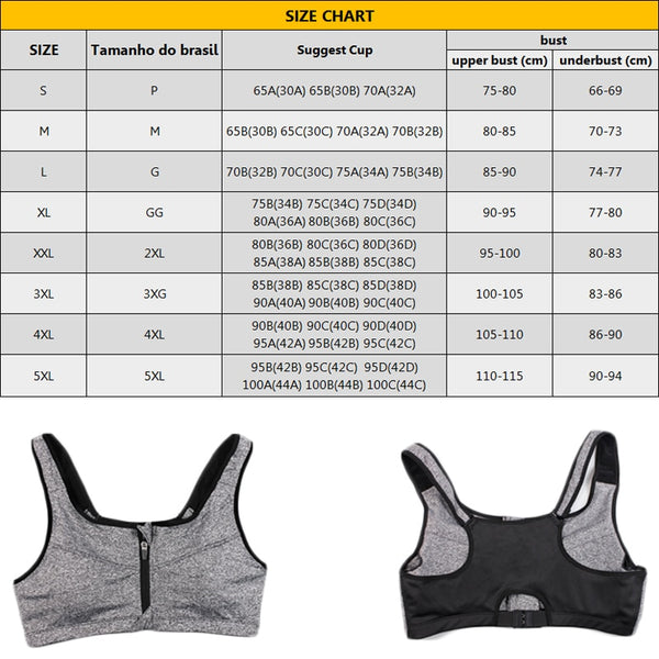 NINGMI Sports Bra Hot Women Gym Fitness Zipper High Impact Vest Active Wear Underwear Push Up Running Yoga Bra Sport Crop Tops