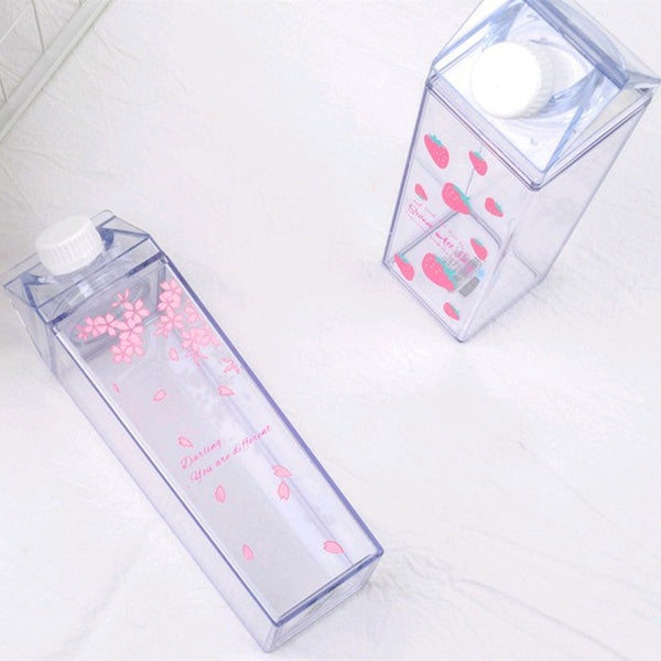 Kitchen Leakproof Creative Transparent Milk Water Bottle Drinkware Outdoor Climbing Tour Camping Children Men Milk Water Bottles