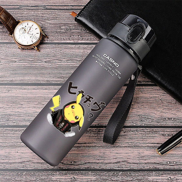 Cartoon Pokemon Pikachu Sports Water Bottle Outdoor Water Bottle with Straw Plastic Portable Water Cup Women Men 400ml or 560ml