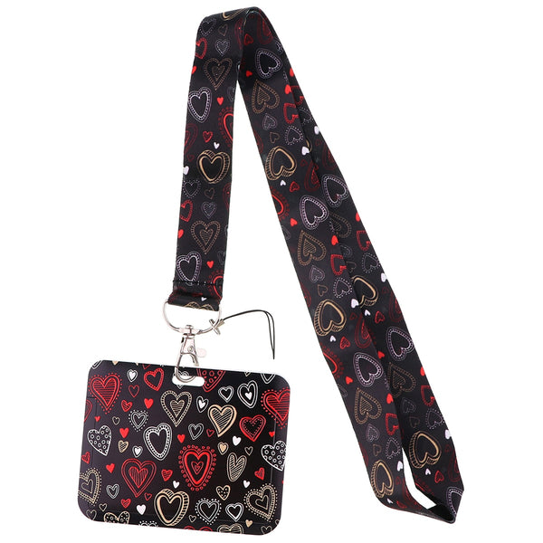 Wholesale Horizontal style Yoga Sakura Daisy Lanyard for Key Neck Strap Card ID Badge Holder Key Chain Key Holder Accessories