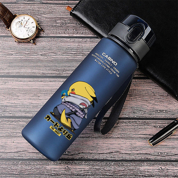 Cartoon Pokemon Pikachu Sports Water Bottle Outdoor Water Bottle with Straw Plastic Portable Water Cup Women Men 400ml or 560ml